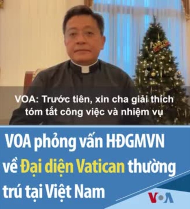 VOA phỏng vấn HĐGMVN về Đại diện Vatican thường trú tại Việt Nam