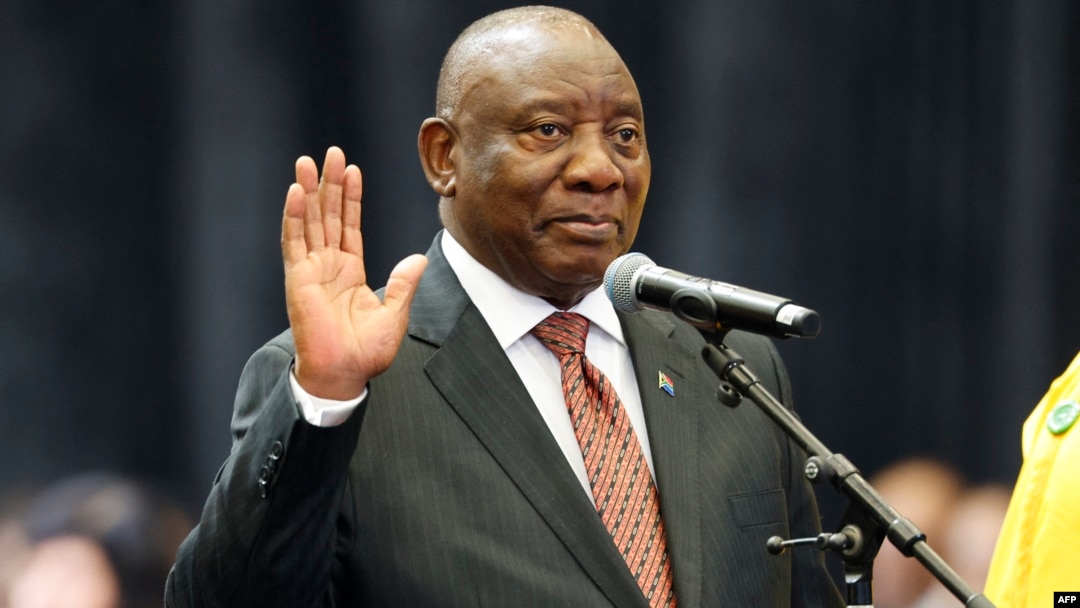 President of the African National Congress (ANC) Cyril Ramaphosa sworn in as member of parliament during the first sitting of the New South African Parliament in Cape Town, June 14, 2024. 