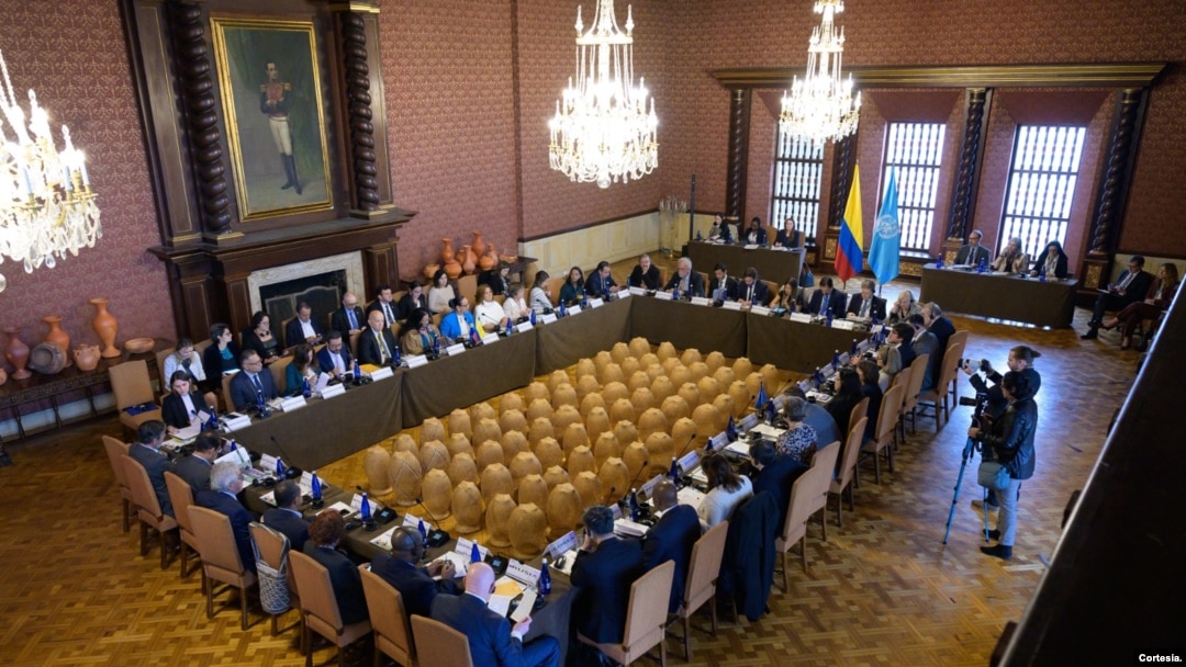 Reunión de alto nivel del Consejo de Seguridad de la ONU con las entidades de gobierno a cargo del Acuerdo de paz. [Foto: Cancillería de Colombia]