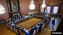 Reunión de alto nivel del Consejo de Seguridad de la ONU con las entidades de gobierno a cargo del Acuerdo de paz. [Foto: Cancillería de Colombia]