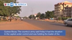 VOA60 Africa - Guinea-Bissau army says it is in control after gunfire, clashes between national guard and presidential security
