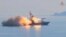 Uji coba rudal anti-kapal di Laut Jepang, 28 Maret 2023, (Layanan Pers Kementerian Pertahanan Rusia via AP)