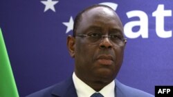 FILE - Senegal's president Macky Sall arrives to take part in a European Union forum on the Global Gateway investment initiative at the EU headquarters in Brussels on October 25, 2023.