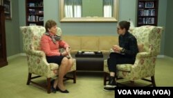 Джин Шахін, сенаторка-демократка від штату Нью-Гемпшир під час ексклюзивного інтерв’ю з журналісткою Голосу Америки Катериною Лісуновою.