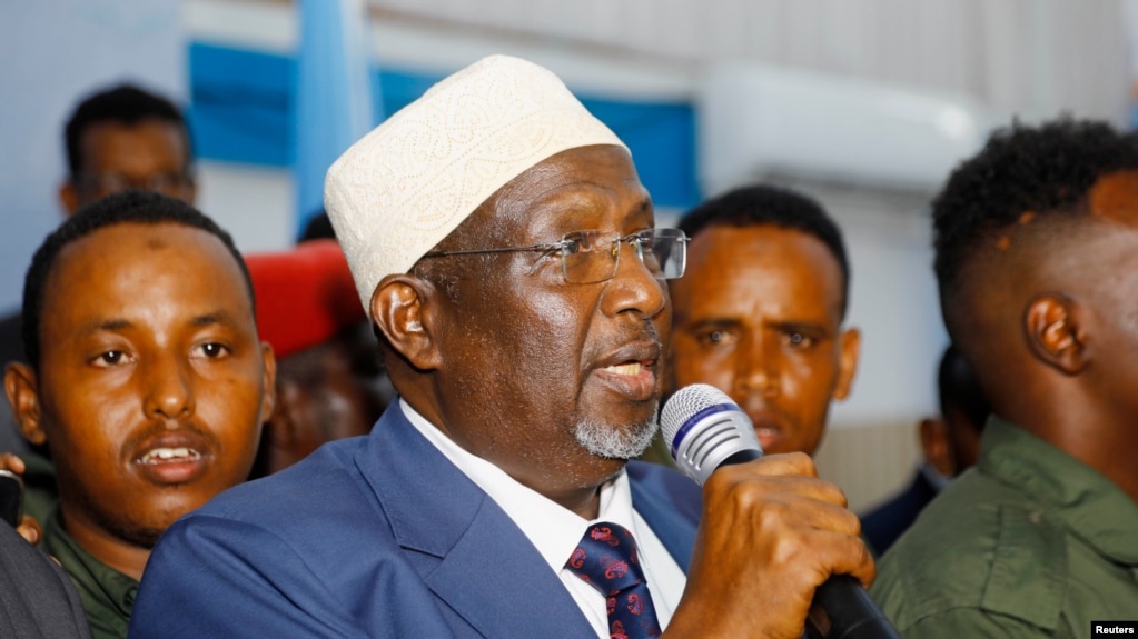 Sheikh Adan Mohamed Nur, speaker of the lower house of Parliament, in Mogadishu, Somalia, April 28, 2022. Nur on July 25, 2023, condemned the "cowardly, merciless and unreligious" bombing of a military base the previous day.