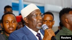 Sheikh Adan Mohamed Nur, speaker of the lower house of Parliament, in Mogadishu, Somalia, April 28, 2022. Nur on July 25, 2023, condemned the "cowardly, merciless and unreligious" bombing of a military base the previous day.
