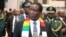 Zimbabwe President Emmerson Mnangagwa arrives at the U.S.-Africa Business Summit, July 12, 2023, in Gaborone, Botswana. (Mqondisi Dube/VOA)