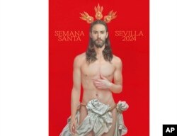 This photo released by the Consejo de Hermandades de Sevilla on Feb. 2, 2024, shows the Seville 2024 poster for the religious Easter Holy Week.