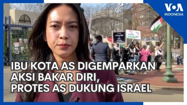 Aksi Bakar Diri Depan Kedubes Israel di AS Tolak Perang di Gaza Aksi Bakar Diri Depan Kedubes Israel di AS Tolak Perang di Gaza