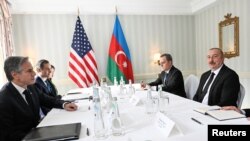 ԱՄՆ պետքարտուղար Էնթոնի Բլինքենի հանդիպումն Ադրբեջանի նախագահ Իլհամ Ալիևի հետ Մյունխենում անվտանգության համաժողովի ընթացքում, փետրվարի 17, 2024 թ., Reuters