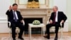 國國家主席習近平（左）在俄羅斯莫斯科克里姆林宮與俄羅斯總統普京會面。（資料照片，2023年3月20日）