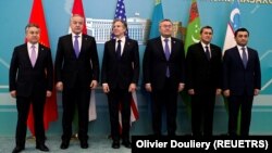 U.S. State Secretary Antony Blinken and his counterparts at the (C5+1) ministerial meeting in Kazakhstan.
