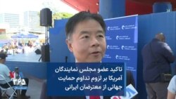 تاکید عضو مجلس نمایندگان آمریکا بر لزوم تداوم حمایت جهانی از معترضان ایرانی