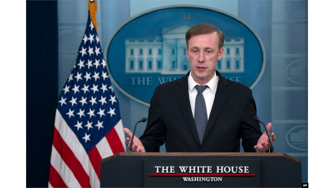 Savjetnik Bijele kuće za nacionalnu sigurnost Jake Sullivan na konferenciji za novinare (Foto: AP/Mark Schiefelbein)