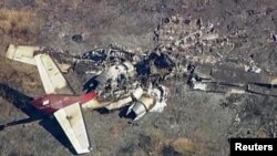  Место крушения самолета Cessna C550 недалеко от Риверсайда, штат Калифорния, 8 июля 2023 года