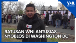 Meski Dingin, Ratusan WNI Antusias Nyoblos di Washington DC