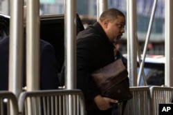 FILE - Manhattan District Attorney Alvin Bragg arrives at the District Attorney's office in New York, March 29, 2023.