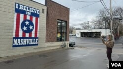 Mural “Yo creo en Nashville” pintado en 2012 por el nativo de la ciudad Adrien Saporiti.