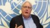 FILE - U.N. humanitarian aid coordinator Martin Griffiths speaks in Geneva, Switzerland, May 18, 2023. The U.N. humanitarian aid and refugee agencies appealed Feb. 7, 2024 for $4.1 billion in international support for embattled civilians in Sudan.
