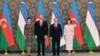 O'zbekiston rahbari Shavkat Mirziyoyev va rafiqasi Ziroatxon Mirziyoyeva hamda Ozarbayjon rahbari Ilhom Aliyev va rafiqasi Mehribon Aliyeva, Samarqand, 10-noyabr, 2022 
