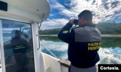 La Policía de Frontera de Rumanía realiza patrullajes diarios en su frontera marítima con su vecino Moldavia. [Foto: Cortesía de la Policía de Rumanía]