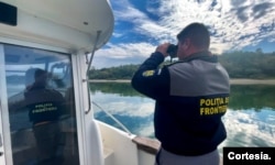 La Policía de Frontera de Rumanía realiza patrullajes diarios en su frontera marítima con su vecino Moldavia. (Foto: Cortesía de la Policía de Rumanía)