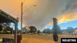 A supplied image shows smoke from a bushfire near the town of Beaufort, west of Ballarat, Victoria, Feb. 22, 2024.
