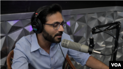 Vaibhav Sheth is the station manager at Radio Caravan in Dallas, KHSE AM 700. (Jonathan Zizzo for VOA)