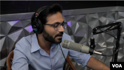 Vaibhav Sheth is the station manager at Radio Caravan in Dallas, KHSE AM 700. (Jonathan Zizzo for VOA)