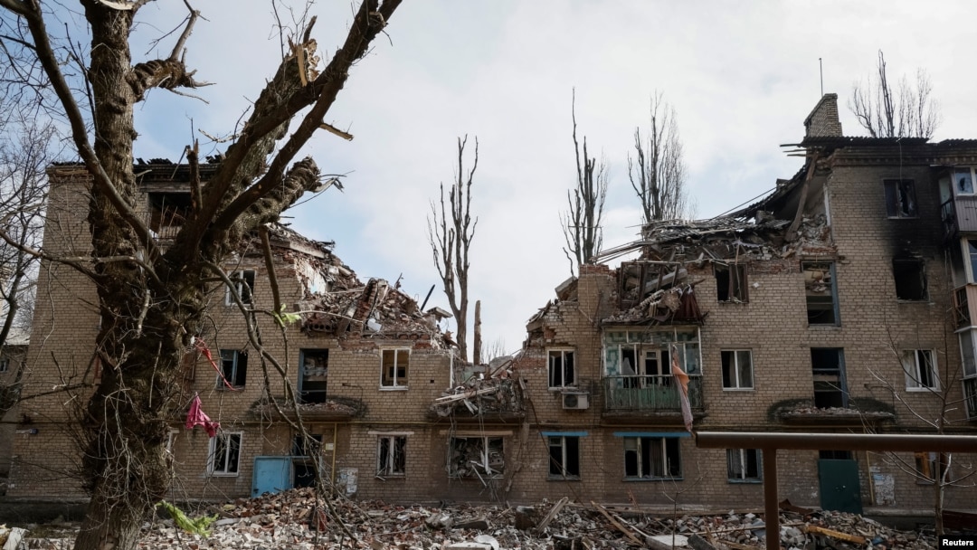 Vista de la localidad de Avdiivka, en Ucrania, arrasada por la ofensiva rusa en la región de Donbás.