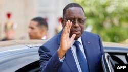 Rais wa Senegal Macky Sall baada ya kukutana na rais wa Ufaransa katika hekaru ya Elysee Palace, June 23, 2023. Picha na Ludovic MARIN/ AFP 