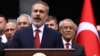 Turkey's Foreign Minister Hakan Fidan speaks during a ceremony in Ankara, Turkey, June 5, 2023. 