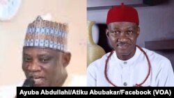 Mataimakin Bursar na Jami’ar Jihar Kwara, Malete, Alhaji Ayuba Abdullahi da Dr. Cairo Ojougboh