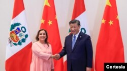 La presidenta peruana Dina Boluarte sostuvo una reunión bilateral con el presidente de China, Xi Jinping. (Cortesía: Presidencia del Perú)