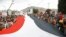 Demonstrators chant slogans as they attend a rally on March 26, 2023, in Sanaa, Yemen. On July 22, 2023, police arrested two suspects in the killing of a World Food Program official.