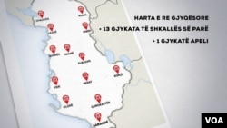 harta gjyqësore Shqipëri