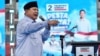 2024年2月9日印度尼西亞國防部長普拉博沃在東爪哇省競選集會上