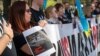 Протестен собир на украинските граѓани по повод една година од злосторствата во Буча