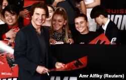 Tom Cruise menghadiri pemutaran perdana film "Mission: Impossible - Dead Reckoning Part One" di New York City, New York, AS, 10 Juli 2023. (Foto: REUTERS/Amr Alfiky)