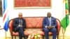José Maria Neves, Presidente de Cabo Verde, e Tiémoko Meyliet Koné, vice-Presidente da Costa do Marfim, em Abidjan, fevereiro 2024