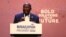 Le vice-président ghanéen Mahamudu Bawumia, candidat du Nouveau parti patriotique (NPP) à l'élection présidentielle de décembre, s'exprime lors du lancement de sa campagne présidentielle à Accra, le 7 février 2024. (Photo par Nipah Dennis / AFP)