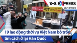 19 lao động thời vụ Việt Nam bỏ trốn, tìm cách ở lại Hàn Quốc | Truyền hình VOA 26/10/23