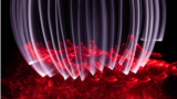 A light painting created by a torch light with a diamond plaxi glass is displayed at the Performing Art studio in Coleg Menai, North Wales, UK, July 18, 2023.