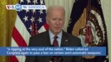 VOA60 America - Biden: Gun violence "is ripping our communities apart"