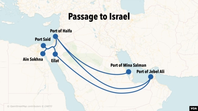 Red Sea attacks are spurring development of an alternate land route carrying cargo by truck from the Persian Gulf across Saudi Arabia and Jordan to Israel and Egypt.