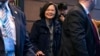 Taiwan's President Tsai Ing-wen leaves a hotel in New York, March 29, 2023.