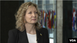 Beth Van Schaack, U.S. ambassador-at-large for global criminal justice, speaks with VOA on Feb. 12, 2024. 