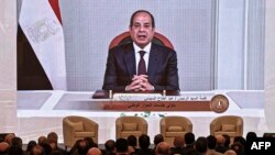 Le président Abdel Fattah al-Sissi lors de l'ouverture du "dialogue national"