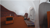 Одно из помещений модели марсианской базы (скриншот из видео НАСА)