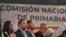ARCHIVO - El presidente de la Comisión Nacional de Primarias, Jesús María Casal, asiste a un evento para anunciar la fecha de las elecciones primarias del candidato de la oposición que se postulará para presidente el próximo año, en Caracas, el 15 de febrero de 2023. 22.